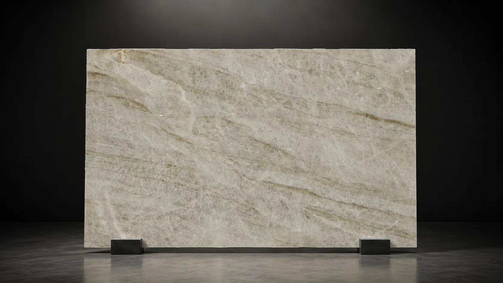 Natural Taj Mahal quartzite slab used for material comparison